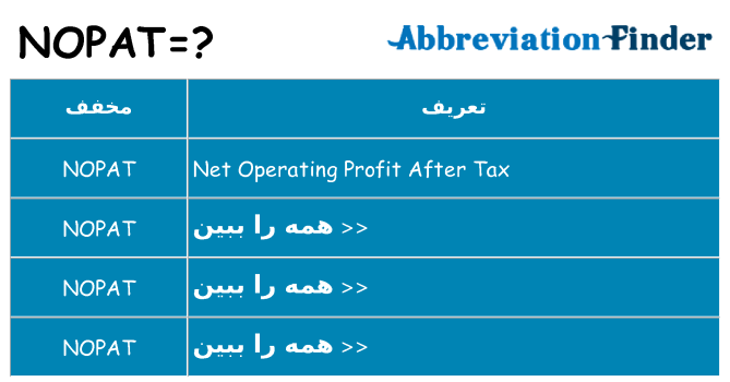 چه nopat برای ایستادن؟