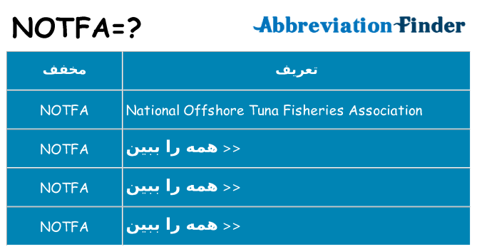 چه notfa برای ایستادن؟
