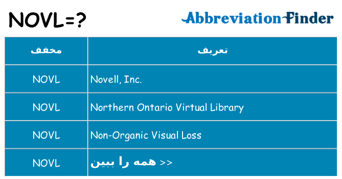 چه novl برای ایستادن؟