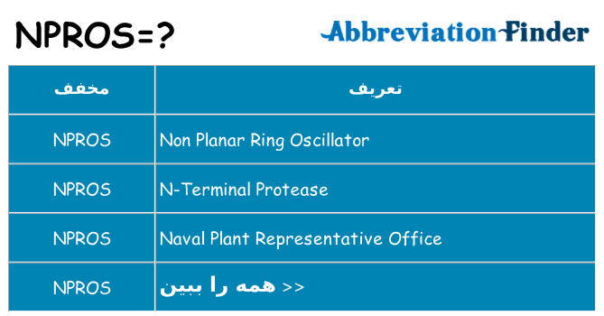 چه npros برای ایستادن؟