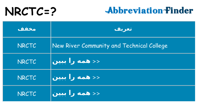 چه nrctc برای ایستادن؟