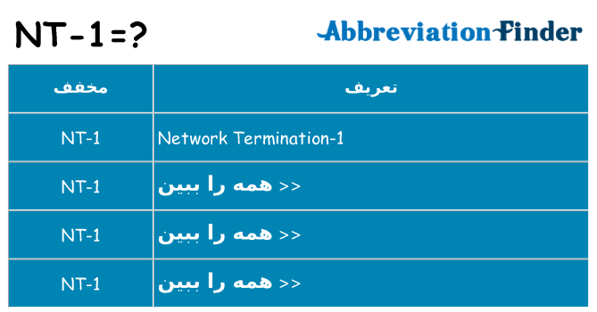 چه nt-1 برای ایستادن؟