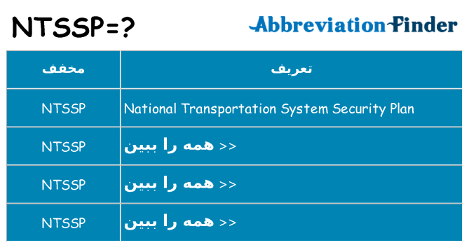 چه ntssp برای ایستادن؟