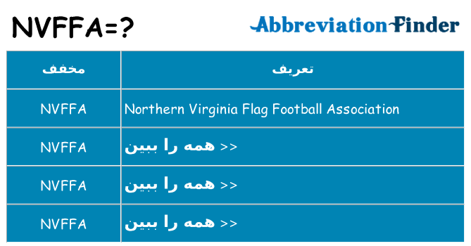 چه nvffa برای ایستادن؟