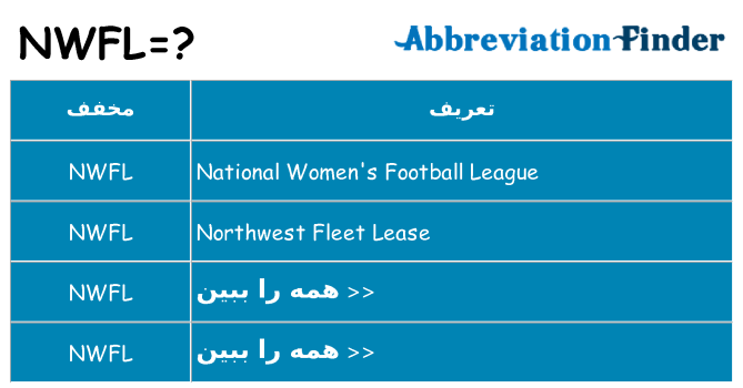 چه nwfl برای ایستادن؟