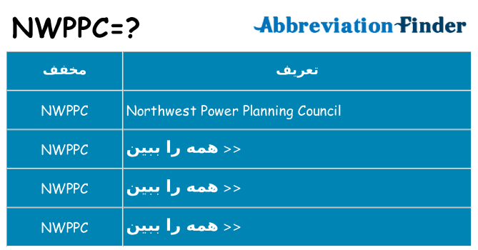 چه nwppc برای ایستادن؟