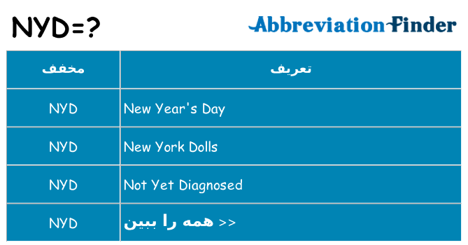چه nyd برای ایستادن؟