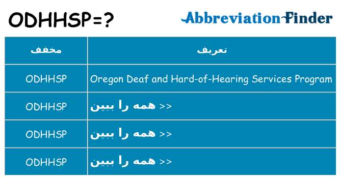 چه odhhsp برای ایستادن؟