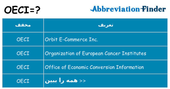 چه oeci برای ایستادن؟