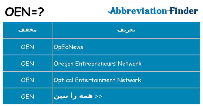 چه oen برای ایستادن؟