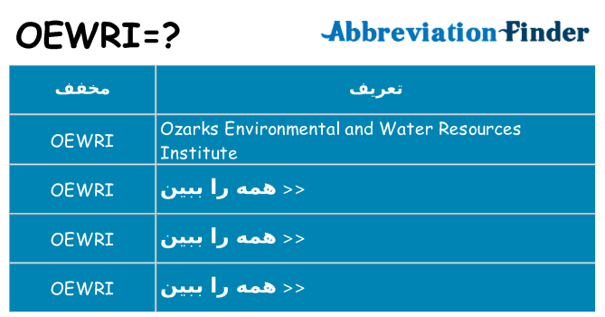 چه oewri برای ایستادن؟