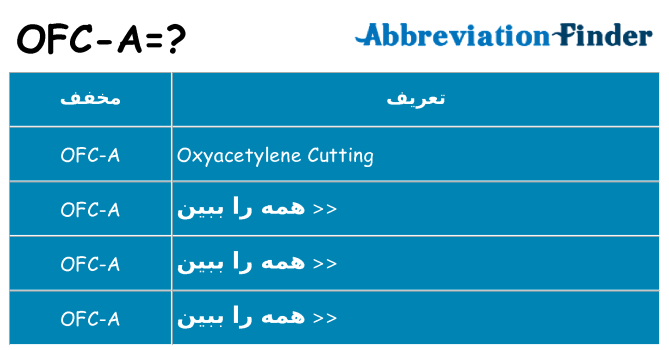 چه ofc-a برای ایستادن؟