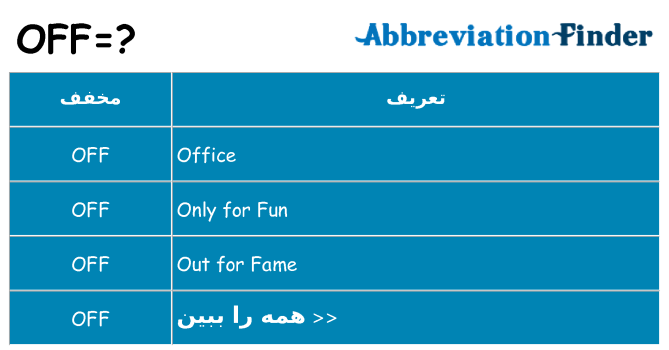 چه off برای ایستادن؟