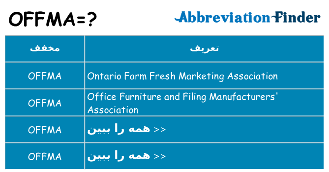 چه offma برای ایستادن؟