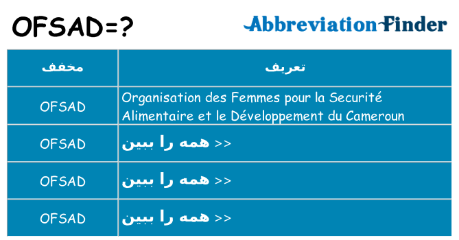 چه ofsad برای ایستادن؟