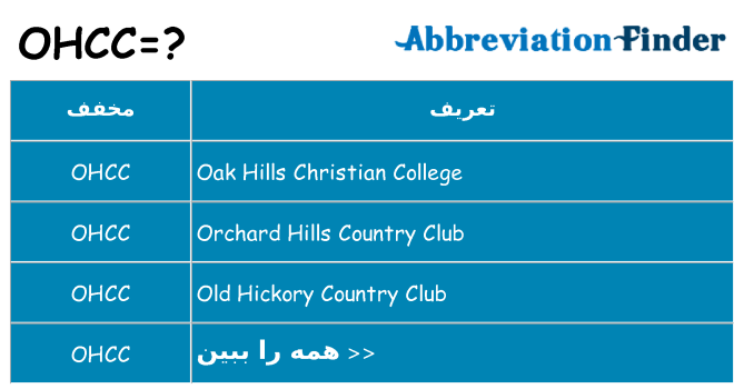 چه ohcc برای ایستادن؟