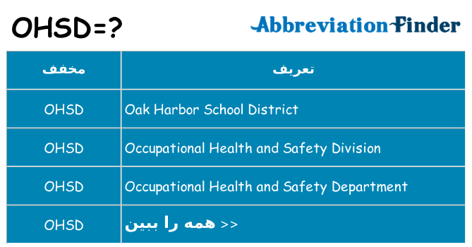 چه ohsd برای ایستادن؟