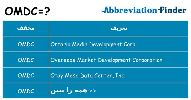 چه omdc برای ایستادن؟