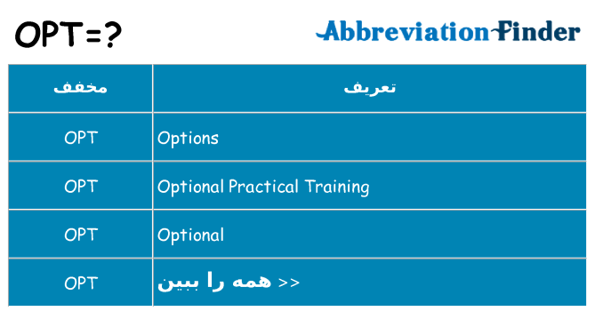 چه opt برای ایستادن؟
