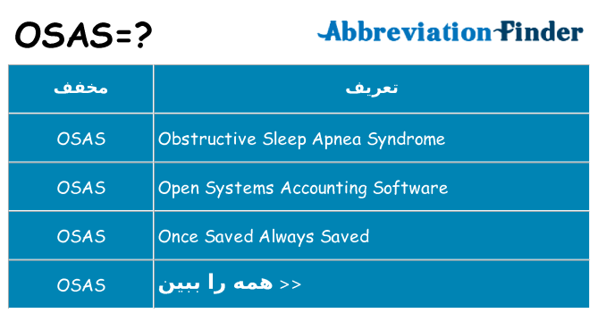 چه osas برای ایستادن؟