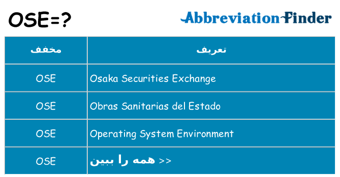 چه ose برای ایستادن؟