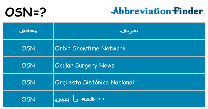 چه osn برای ایستادن؟