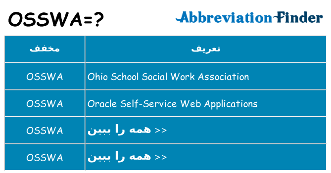 چه osswa برای ایستادن؟
