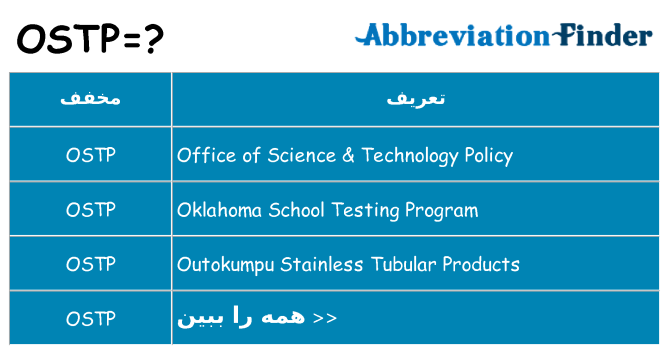 چه ostp برای ایستادن؟