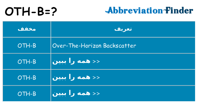 چه oth-b برای ایستادن؟