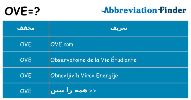 چه ove برای ایستادن؟