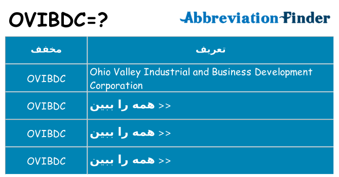 چه ovibdc برای ایستادن؟