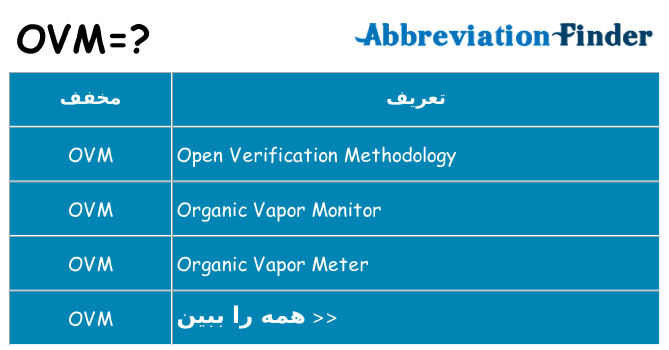 چه ovm برای ایستادن؟
