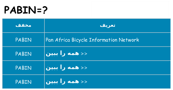 چه pabin برای ایستادن؟