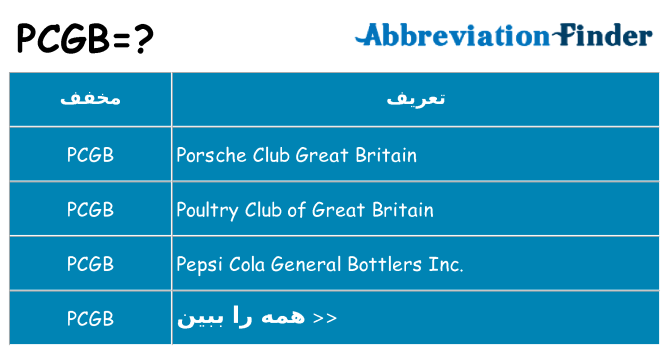 چه pcgb برای ایستادن؟