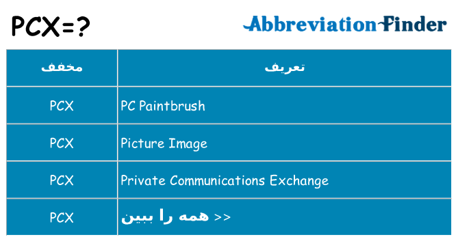 چه pcx برای ایستادن؟