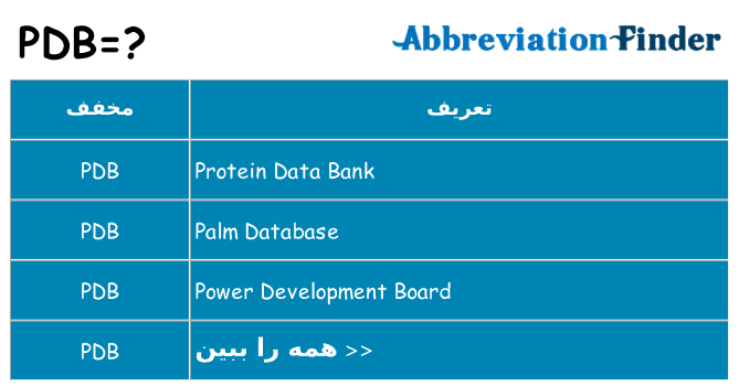 چه pdb برای ایستادن؟