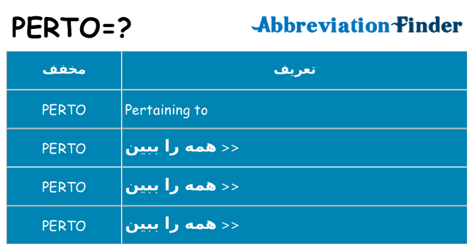 چه perto برای ایستادن؟