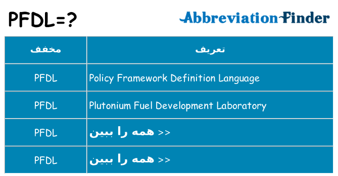 چه pfdl برای ایستادن؟