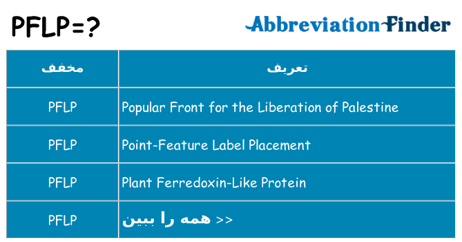 چه pflp برای ایستادن؟