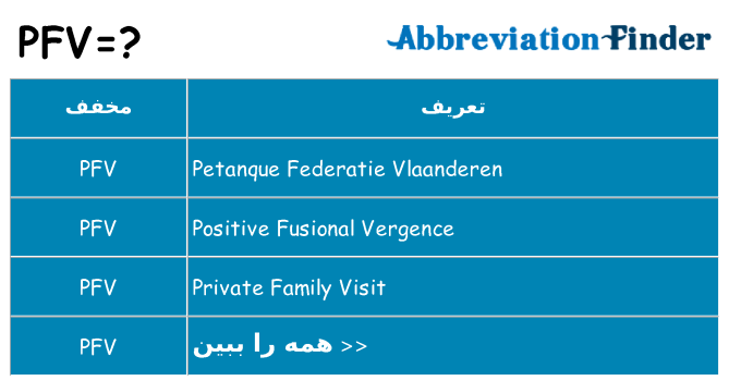 چه pfv برای ایستادن؟