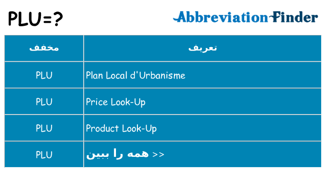 چه plu برای ایستادن؟