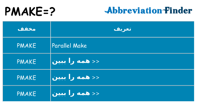 چه pmake برای ایستادن؟