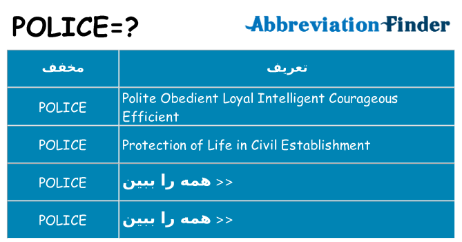 چه police برای ایستادن؟