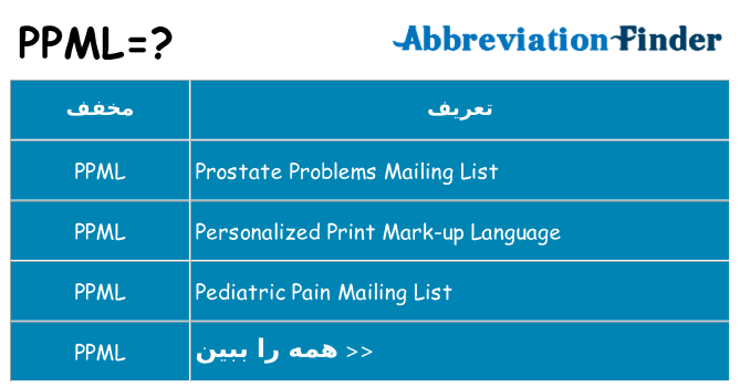 چه ppml برای ایستادن؟