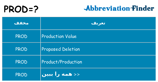 چه prod برای ایستادن؟