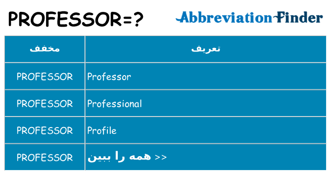 چه professor برای ایستادن؟