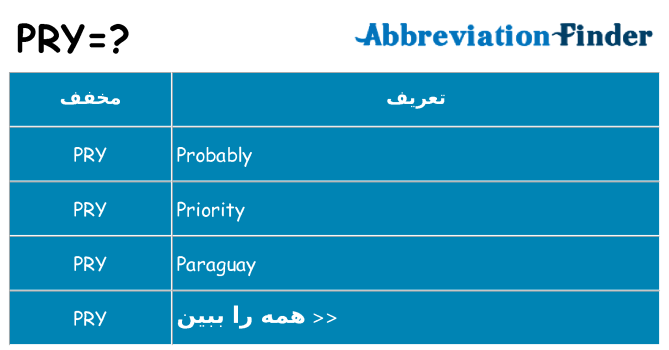 چه pry برای ایستادن؟