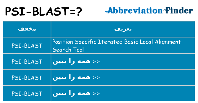 چه psi-blast برای ایستادن؟