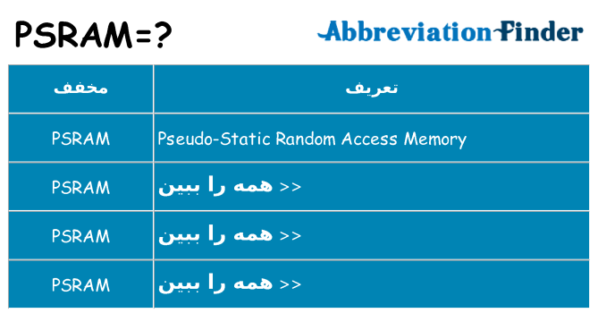 چه psram برای ایستادن؟