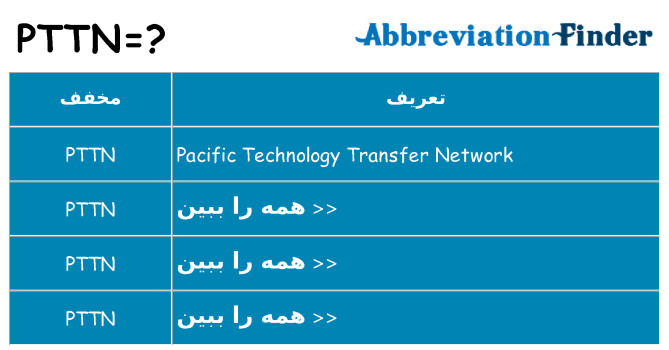 چه pttn برای ایستادن؟